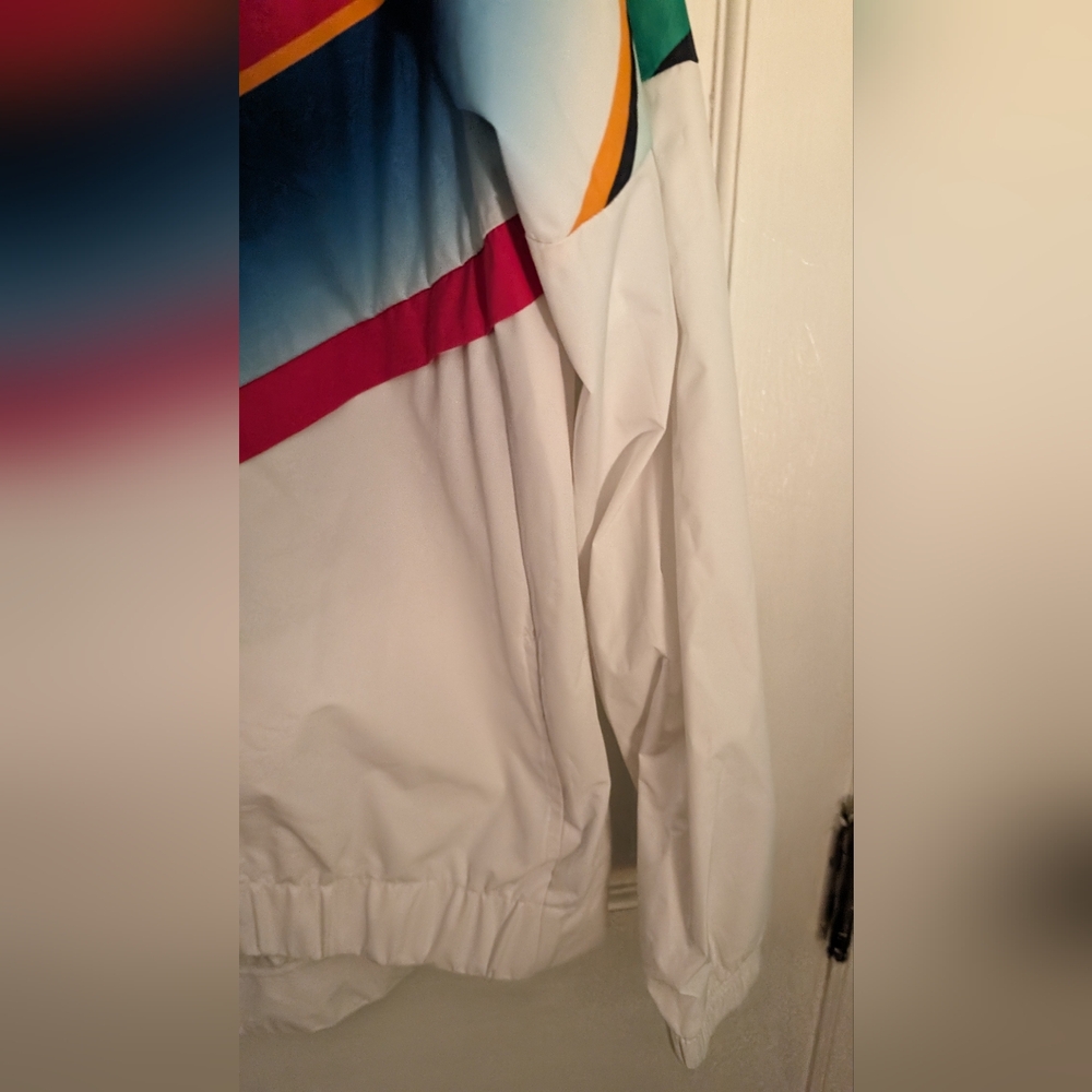 Fila Sports Windbreaker Jacket Retro 90's Y2K Style Colorful Hoodie Full Zip XL - Picture 8 of 14